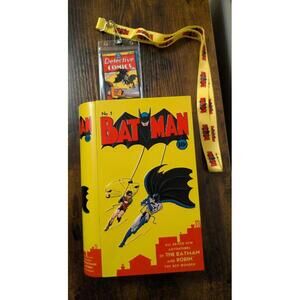 DC Comics BATMAN 90th Anniversary AMC Popcorn Bucket Tin & Lanyard BUNDLE